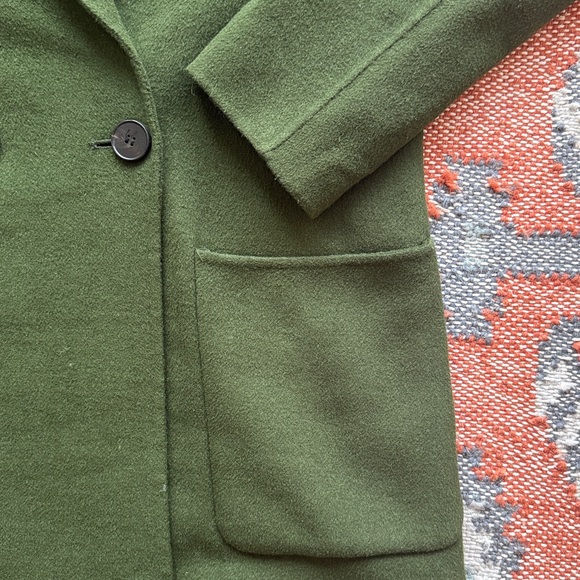 Zara Double breasted green wool blend coat S - Picture 13 of 13